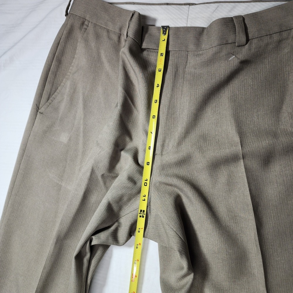 Kenneth Cole Pants Mens Size 34x34 Khaki Casual Button Zip Flat Front Belt Loops - Picture 11 of 16